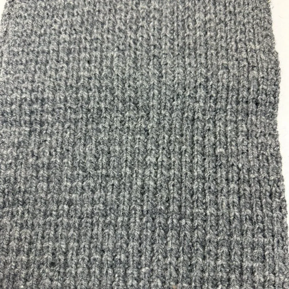 Polo Ralph Lauren Gray Lambs Wool Blend Knit Winter Warm Scarf